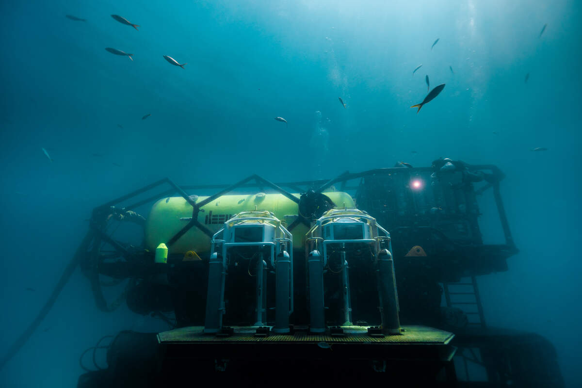Vanguard, the first undersea habitat by DEEP, is in place at Tennessee Reef in the Keys.